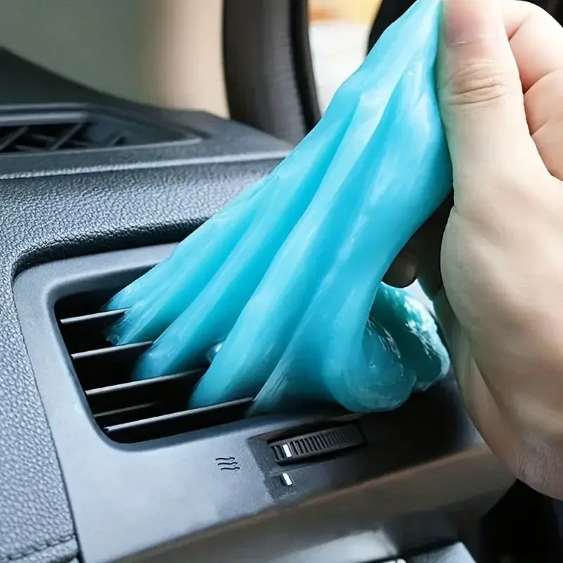 Cleaning gel in car interior