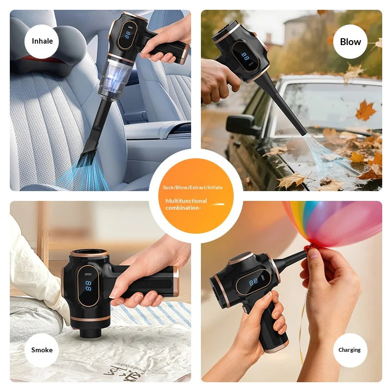 Car vacuum suction and blow modes